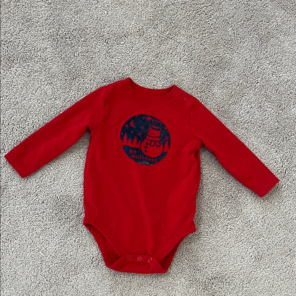 🍼Garanimals Red Snowman Bodysuit🍼
